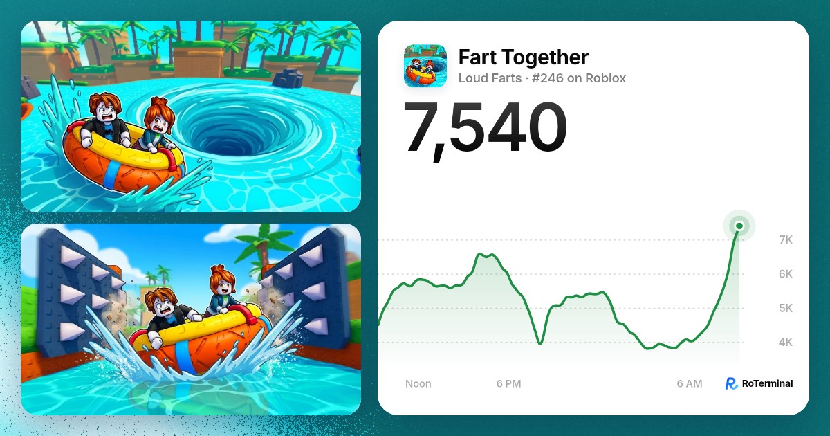 Fart Together player count: 3,512 playing · RoTerminal