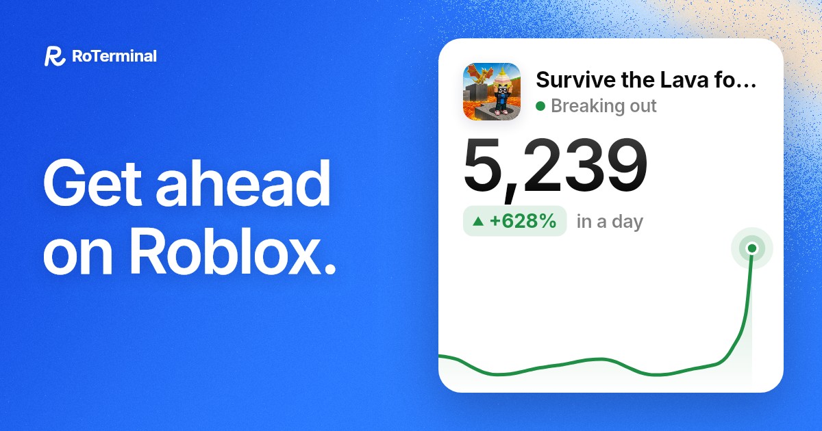 RoTerminal · Live player counts for every Roblox game